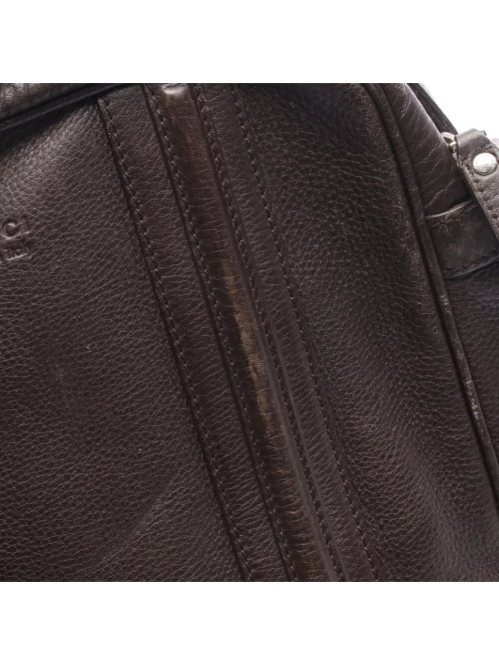 Gucci Shoulder Bag Dark Brown Leather